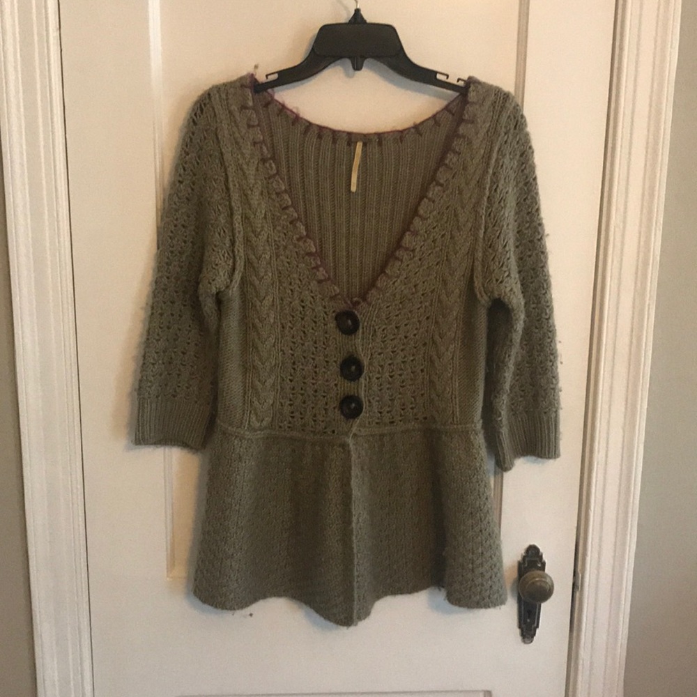 Free People Button Up Sweater